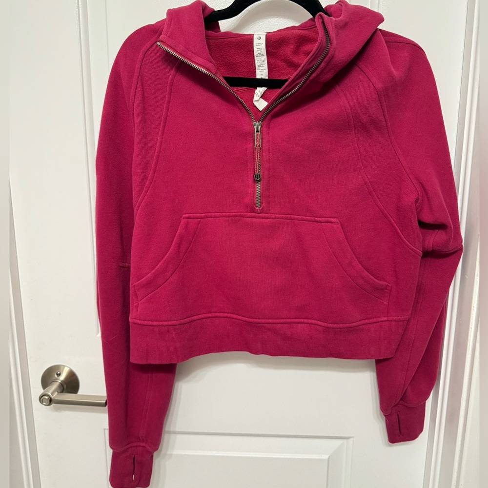 LULULEMON Scuba Oversized Half-Zip Hoodie Pomegranate XS/S (NoLongerSoldBy Lulu)